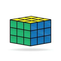 cube puzzle boîte jeu, mathématique problème Jeu vecteur