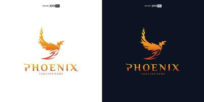 phénix en hausse ailes logo conception vecteur modèle. luxe entreprise faucon Aigle faucon oiseau logotype concept icône.