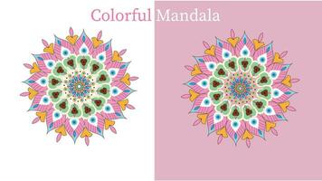coloré mandala conception . entreprise coloré mandala conception . luxe mandala conception. vecteur