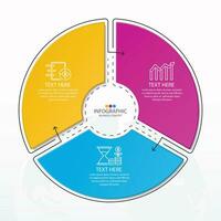 infographie avec 3 étapes, processus ou options. vecteur