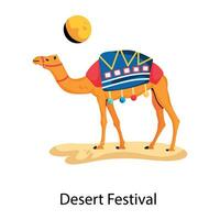 branché désert Festival vecteur
