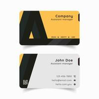 Jaune noir et blanc nettoyer affaires carte conception vecteur