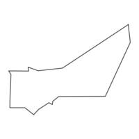 drar Région carte, administratif division de mauritanie. vecteur illustration.