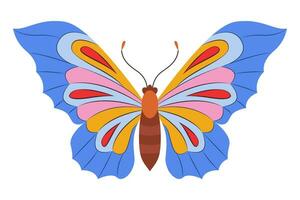 coloré papillon icône logo isolé. magnifique papillon illustration vecteur