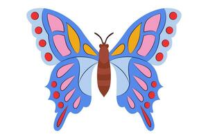 coloré papillon icône logo isolé. magnifique papillon illustration vecteur