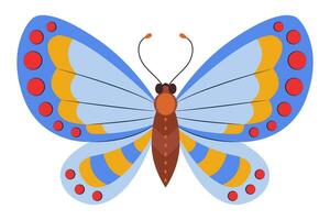 coloré papillon icône logo isolé. magnifique papillon illustration vecteur