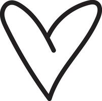 cœur griffonnage, l'amour symbole, arrière-plan, illustration, Valentin, valentines, dessin, griffonner, contour vecteur