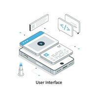 utilisateur interface isométrique Stock illustration. eps fichier vecteur