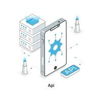 api isométrique Stock illustration. eps fichier vecteur