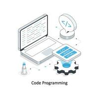 code programmation isométrique Stock illustration. eps fichier vecteur