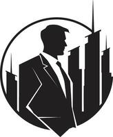 Maître constructeur noir vecteur icône conception Urbain architecte vecteur homme logo dans noir