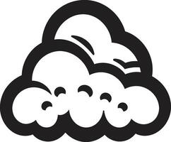 tempête fureur vecteur en colère nuage emblème orageux colère en colère nuage personnage logo