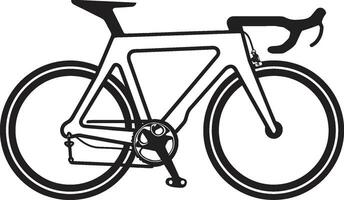 piste cyclable iconique bicyclette vecteur conception vitesse noir bicyclette logo icône