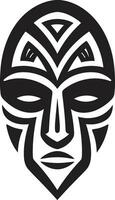 intemporel visions africain tribu masque conception complexe fait écho vecteur tribal masque icône