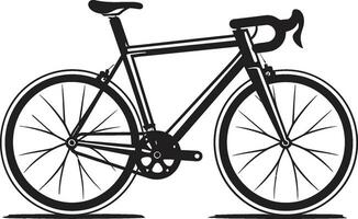 piste cyclable iconique bicyclette vecteur conception vitesse noir bicyclette logo icône