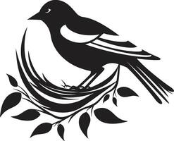 aviaire talent artistique noir nid logo conception tisserand s ailes vecteur nid symbole