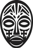 complexe énigme vecteur africain masque logo sacré patrimoine tribal masque vecteur icône