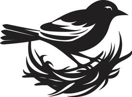 tissage ailes vecteur nid emblème nidification aviaire talent artistique emblème