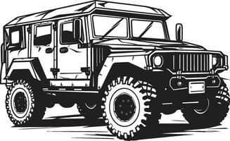 éclaireur reconnaissance noir 4x4 emblème tactique vagabond vecteur noir logo emblème