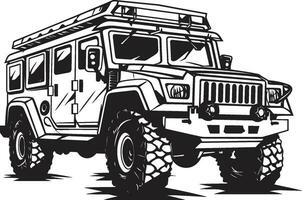 éclaireur reconnaissance noir 4x4 emblème tactique vagabond vecteur noir logo emblème