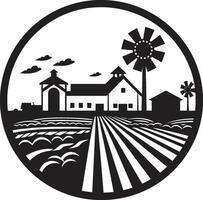 la nature s refuge noir logo pour agriculture récolte propriété agricole vecteur icône