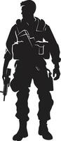 stratégique défenseur armé sentinelle logo guerrier Gardien vecteur soldat icône