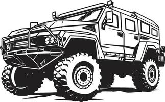 tactique vagabond vecteur noir logo emblème de route commander armée véhicule icône