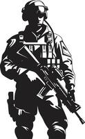 combat sentinelle vecteur soldat logo tactique Gardien armé les forces emblème