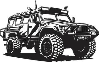 guerrier s balade noir armée 4x4 logo combat croiseur vecteur militaire symbole