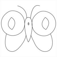 Facile papillon continu Célibataire ligne art dessin et papillon ligne art vecteur illustration