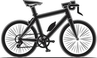 cyclecraft lisse noir bicyclette emblème pédale parfaite vecteur vélo icône