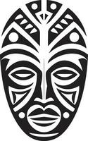 spirituel écho vecteur icône de africain masque symbolique patrimoine africain tribal vecteur logo