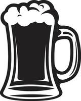 bière symbole noir ale emblème cycle artisanat noir vecteur icône