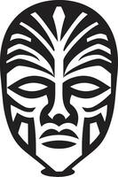 symbolique patrimoine masque emblème dans vecteur intemporel visions africain tribu masque conception