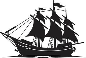 classique marins noir navire vecteur icône historique navire ancien navire emblème