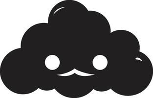 agité vapeur en colère nuage logo icône tempête fureur vecteur en colère nuage emblème