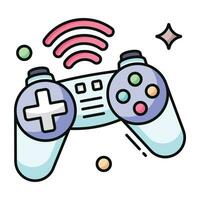 icône du design moderne de la manette de jeu vecteur