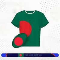 bangladesh le rugby Jersey avec le rugby Balle de bangladesh sur abstrait sport Contexte. vecteur