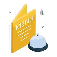 icône de téléchargement premium du menu alimentaire vecteur