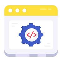une icône de conception unique du développement web vecteur