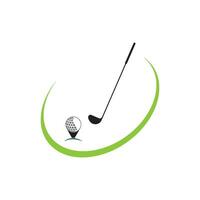 illustration vectorielle de golf logo modèle vecteur