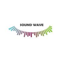 vecteur de logo d'illustration d'onde sonore