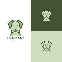 unique chien logo conception la créativité mélangé avec élégant toucher vecteur