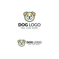 coloré chien logo dessins présenté sur une blanc Contexte pour l'image de marque vecteur