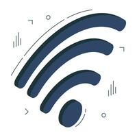 icône de téléchargement premium du signal wifi vecteur