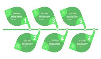 infographie renouvelable énergie modèle pour énergie consommation durable information présentation. vecteur discours bulle et géométrique éléments. éco vert flux de travail diagrammes. rapport plan 6 les sujets