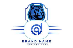 tigre dq bleu logo conception. vecteur logo conception pour entreprise.