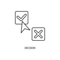 décision concept ligne icône. Facile élément illustration. décision concept contour symbole conception. vecteur