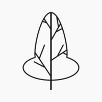Facile et minimaliste arbre illustration vecteur