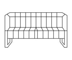 canapé ligne Icônes. meubles conception. collection de canapé illustration. moderne meubles ensemble isolé sur blanc Contexte. vecteur